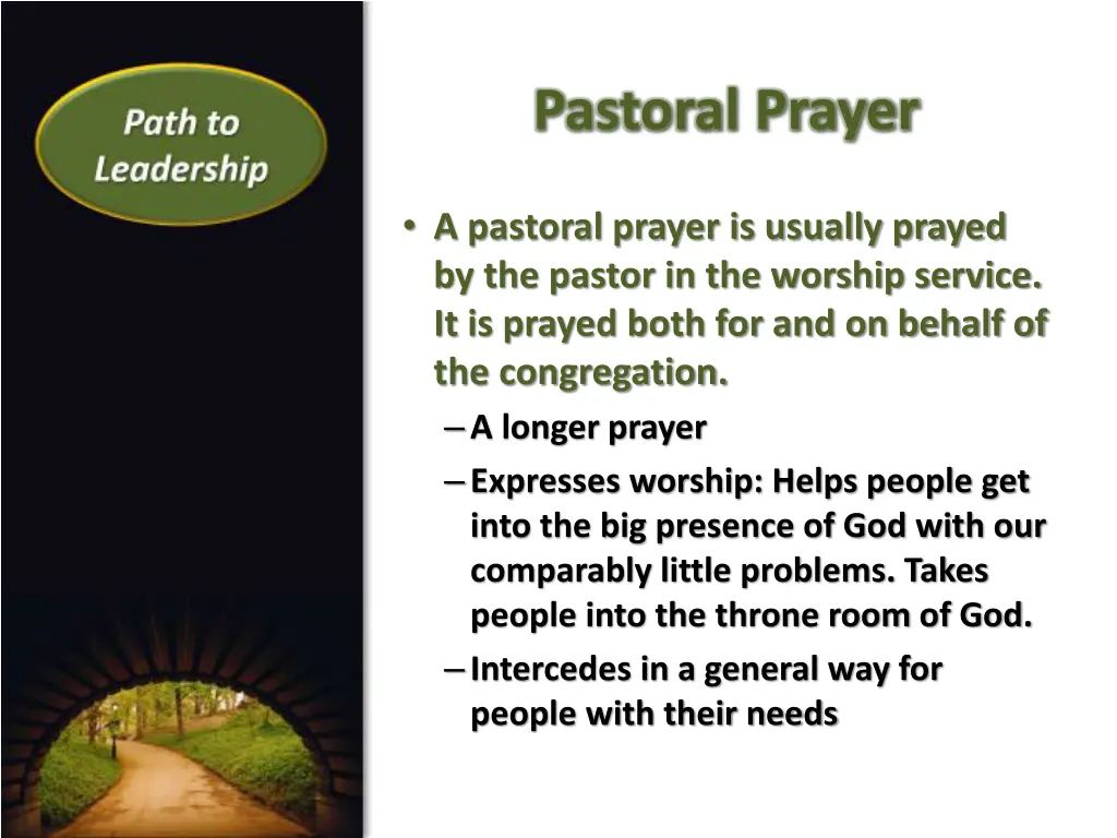 pastoral prayer