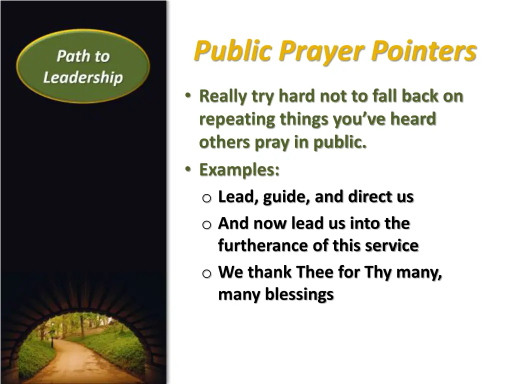 public prayer pointers