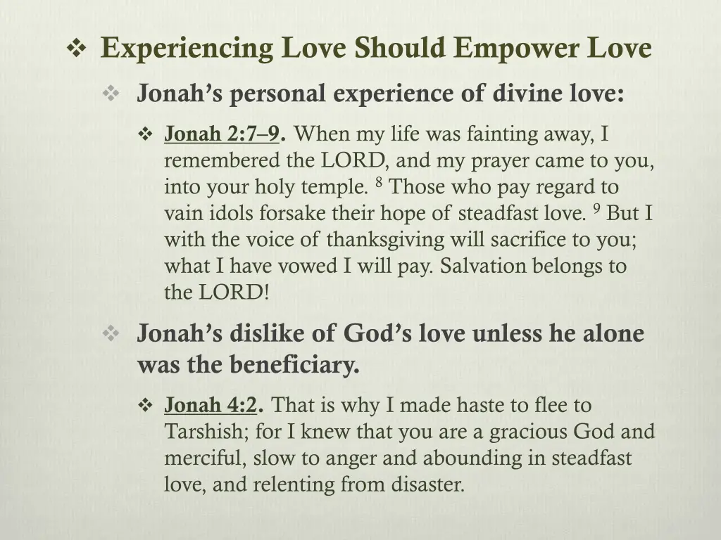 experiencing love should empower love