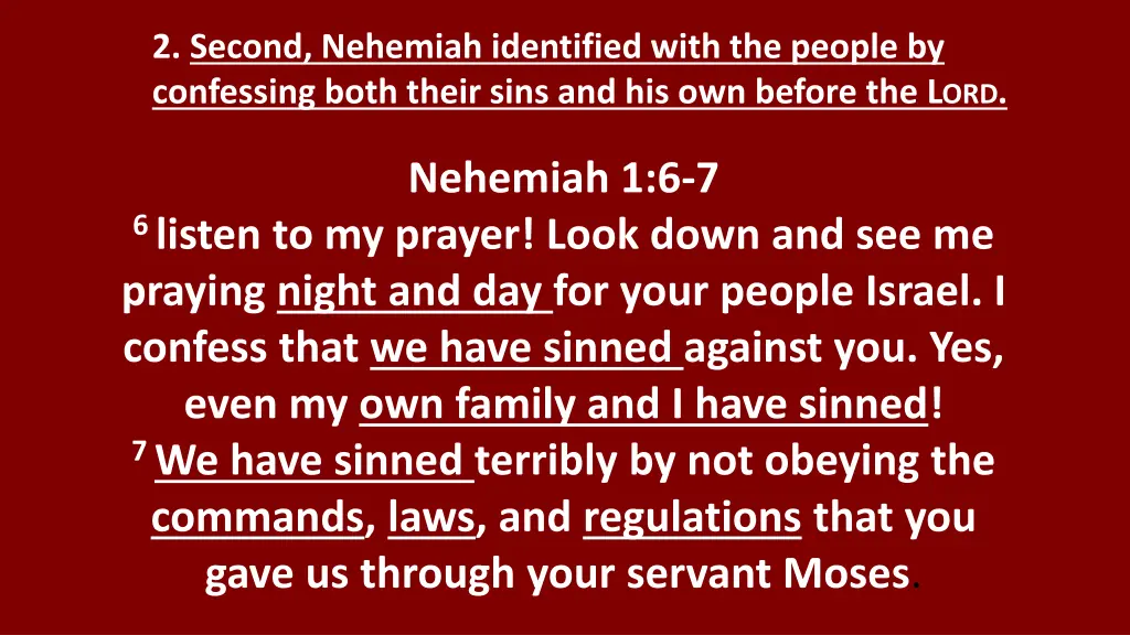 2 second nehemiah identified with the people