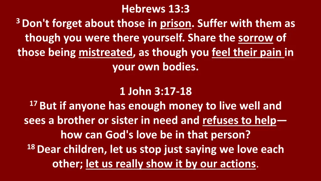 hebrews 13 3