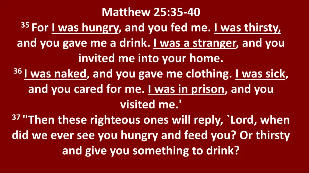 matthew 25 35 40