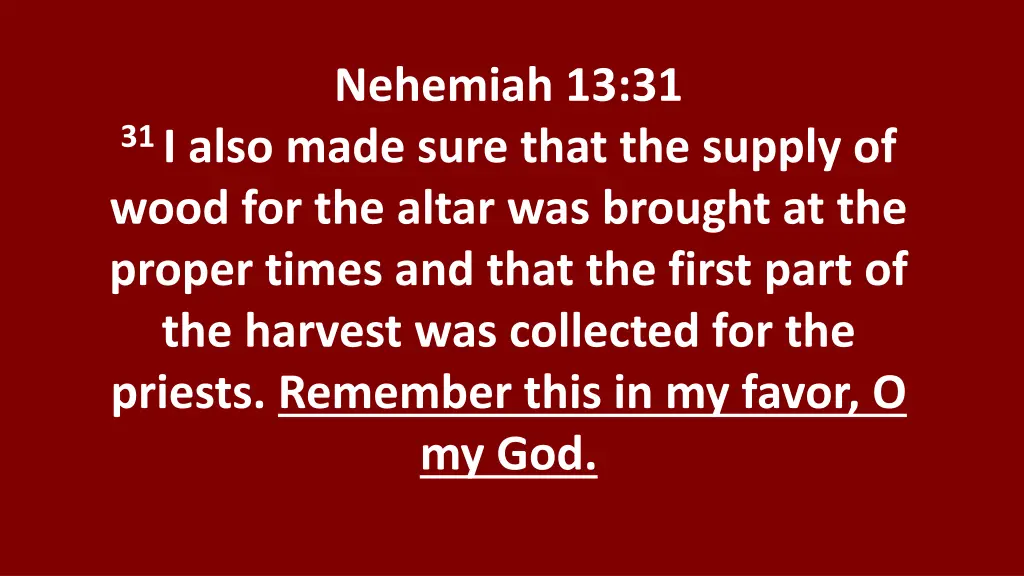 nehemiah 13 31