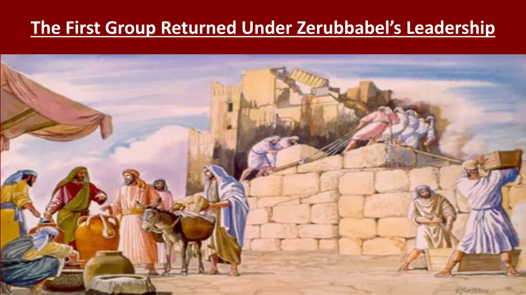 the first group returned under zerubbabel