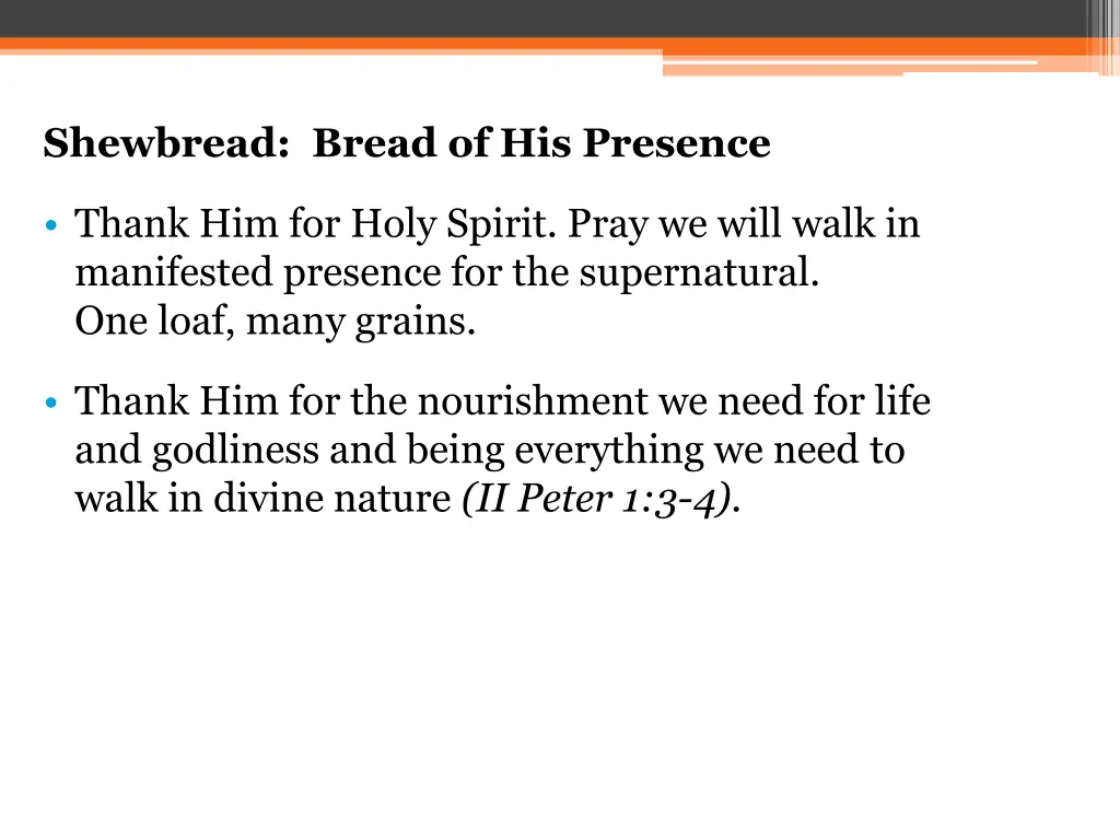 shewbread bread of his presence