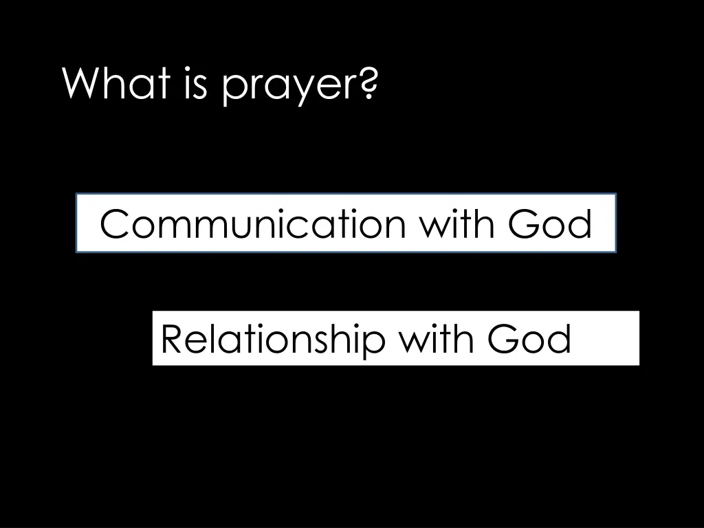 what is prayer