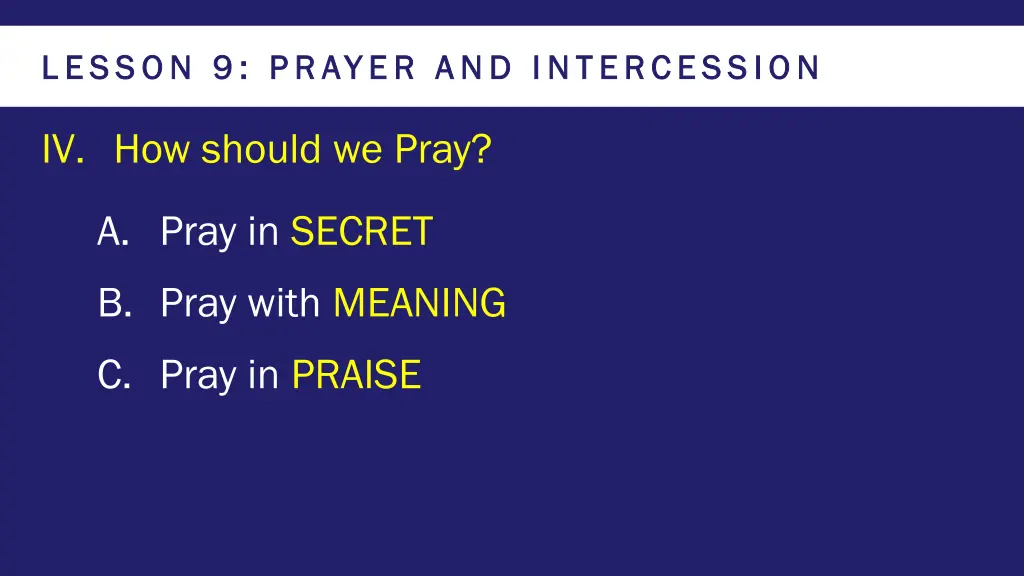 lesson 9 prayer and intercession lesson 9 prayer 10