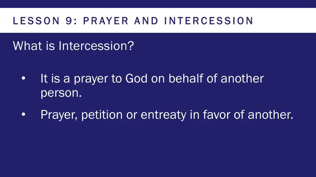 lesson 9 prayer and intercession lesson 9 prayer 13