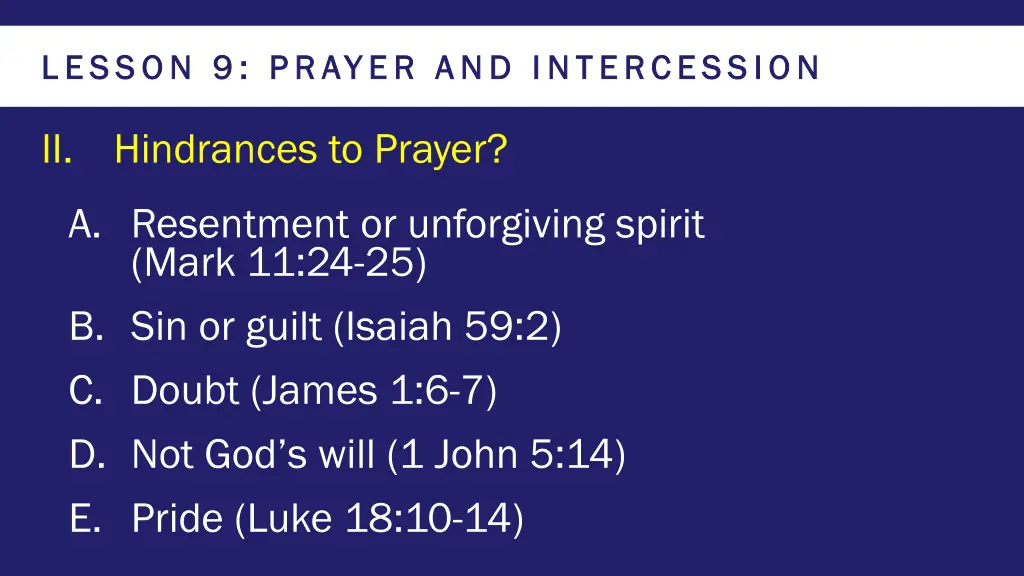 lesson 9 prayer and intercession lesson 9 prayer 6