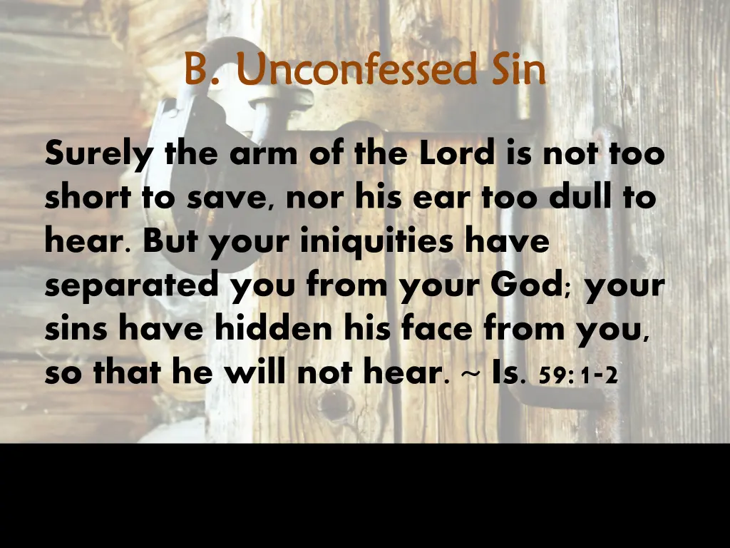 b unconfessed sin b unconfessed sin