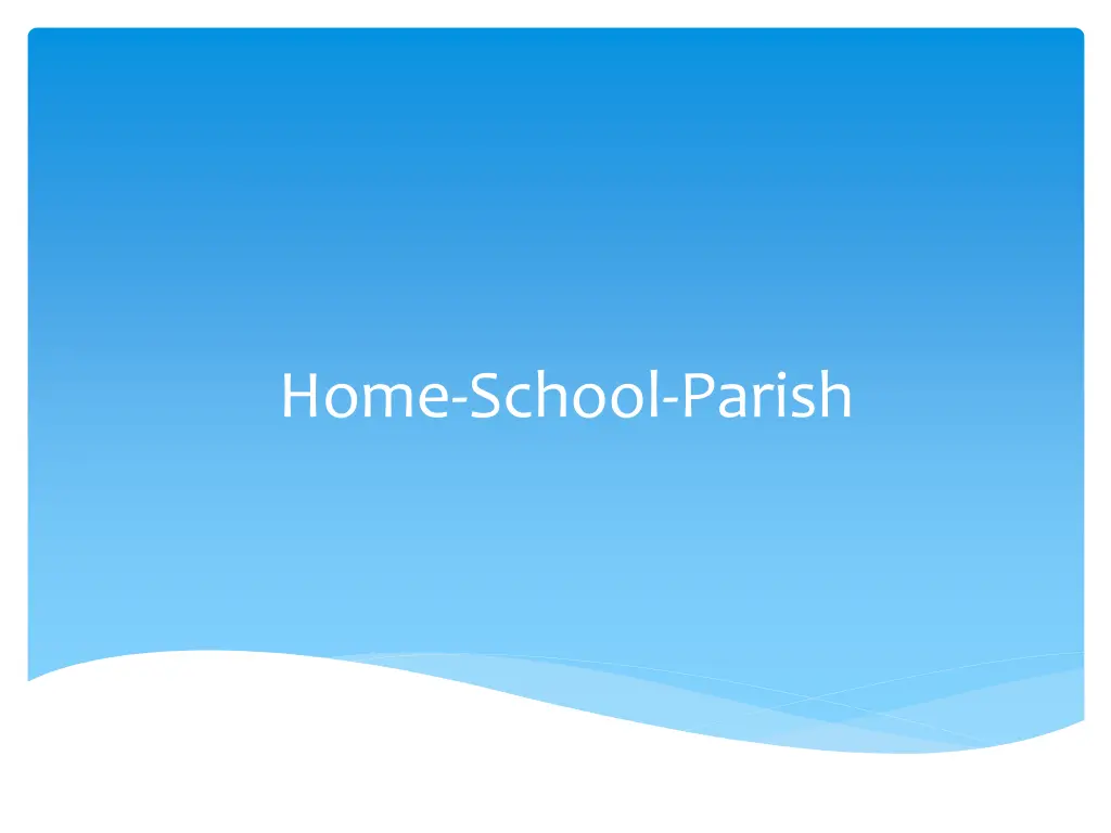 home school parish