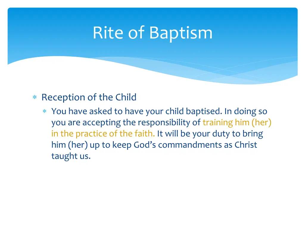 rite of baptism