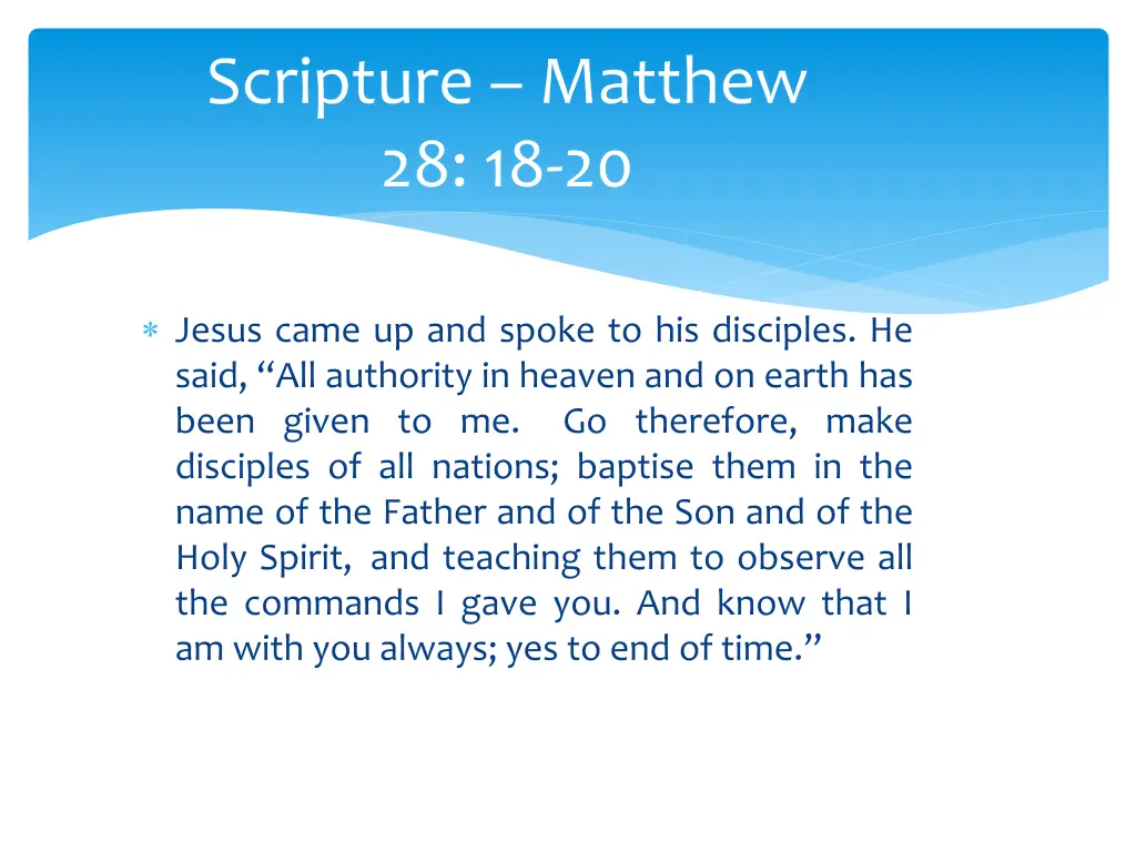 scripture matthew 28 18 20