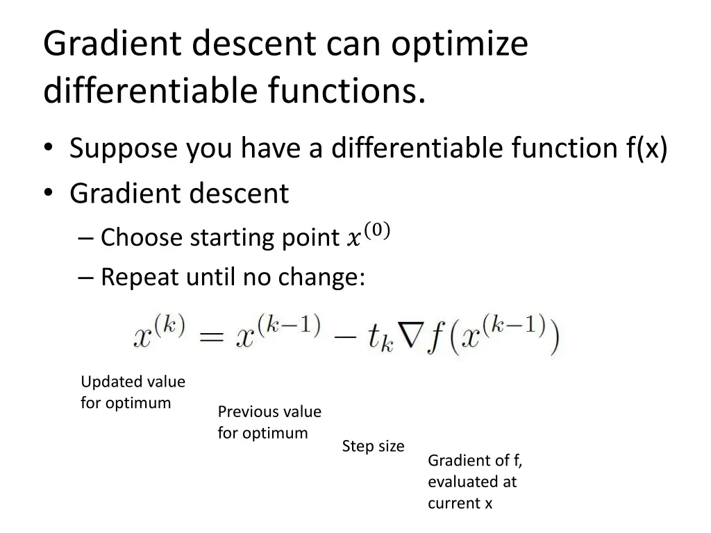 gradient descent can optimize differentiable 1