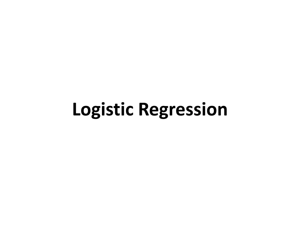 logistic regression