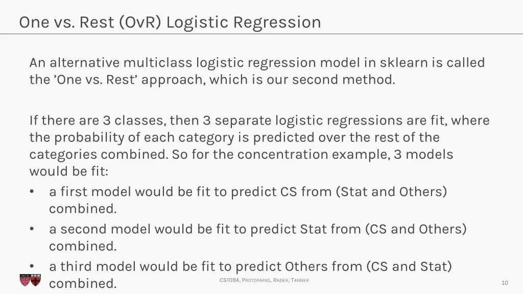 one vs rest ovr logistic regression 1