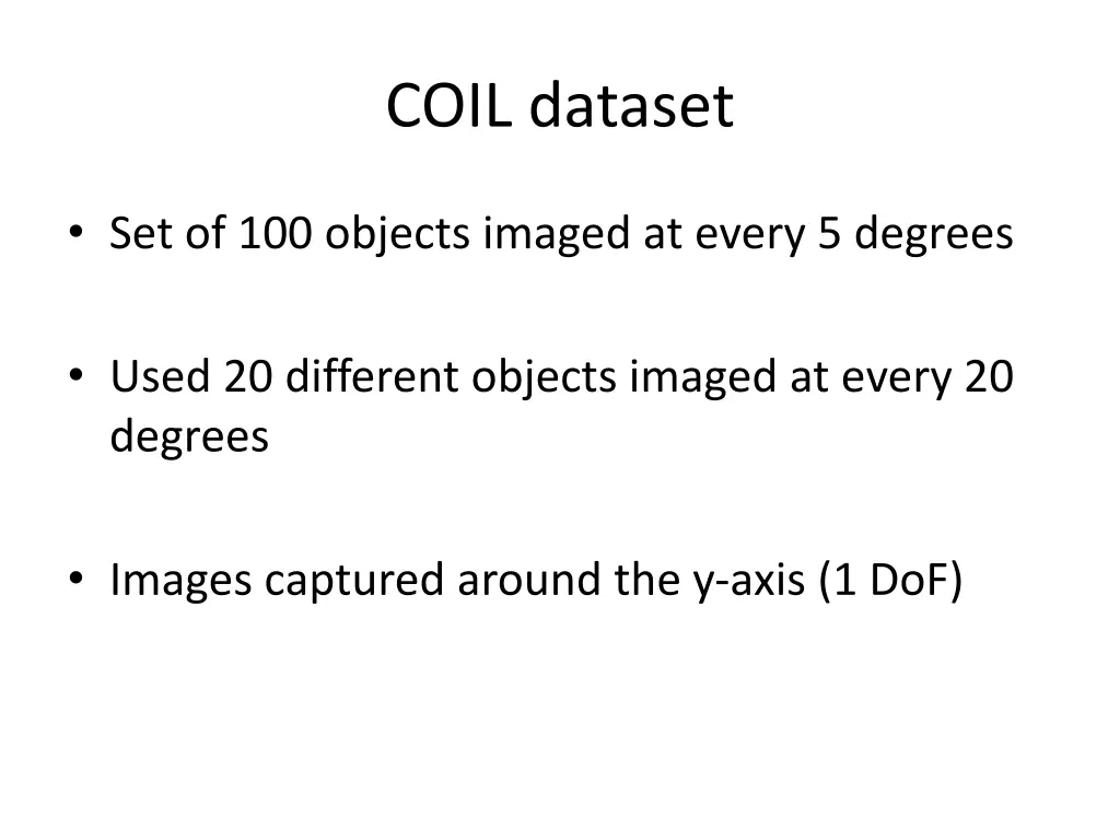 coil dataset