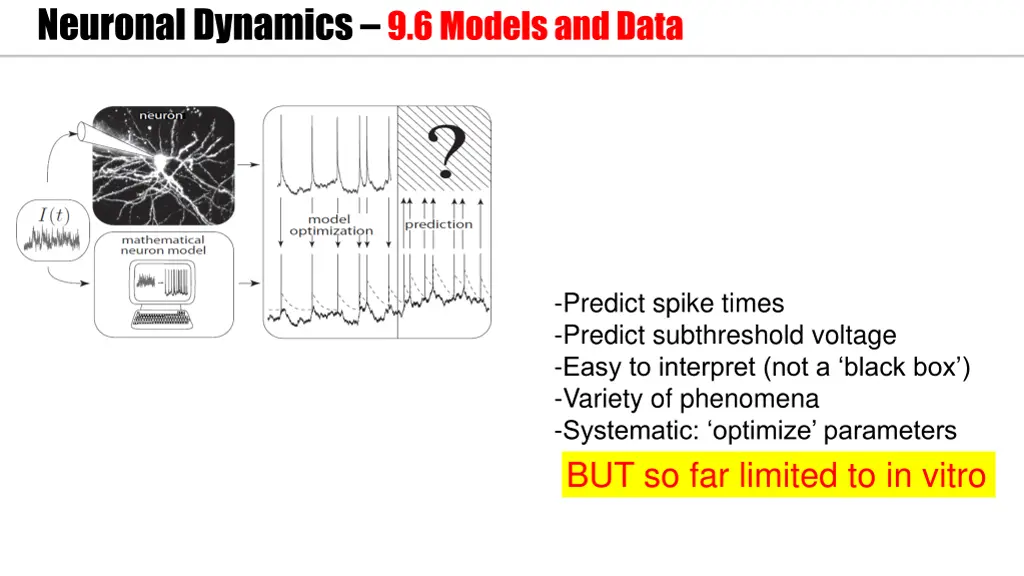 neuronal dynamics 9 6models and data 1