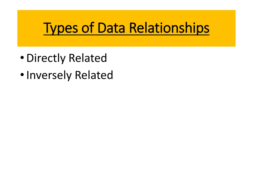 types of data relationships types of data