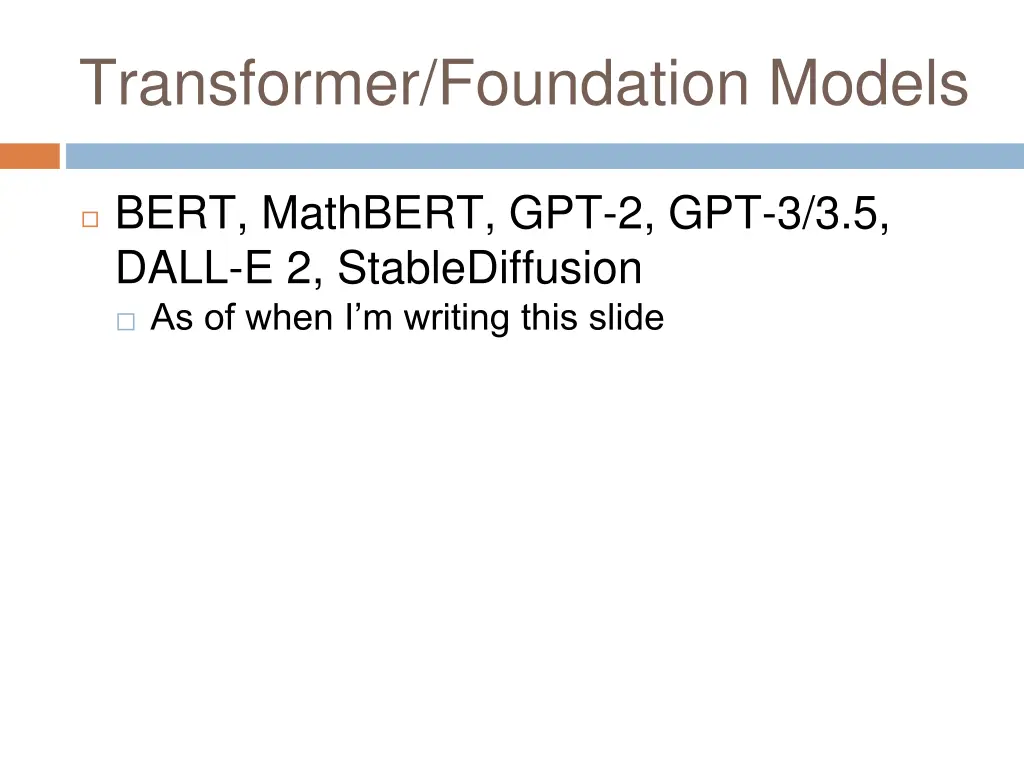 transformer foundation models