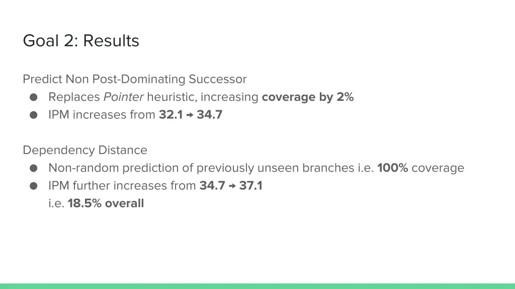 goal 2 results