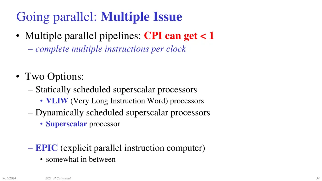 going parallel multiple issue multiple parallel