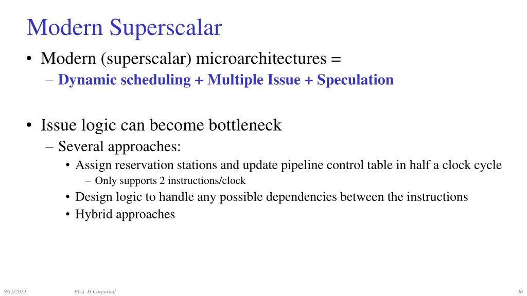 modern superscalar modern superscalar