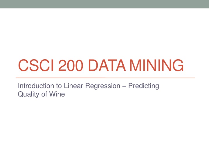 csci 200 data mining