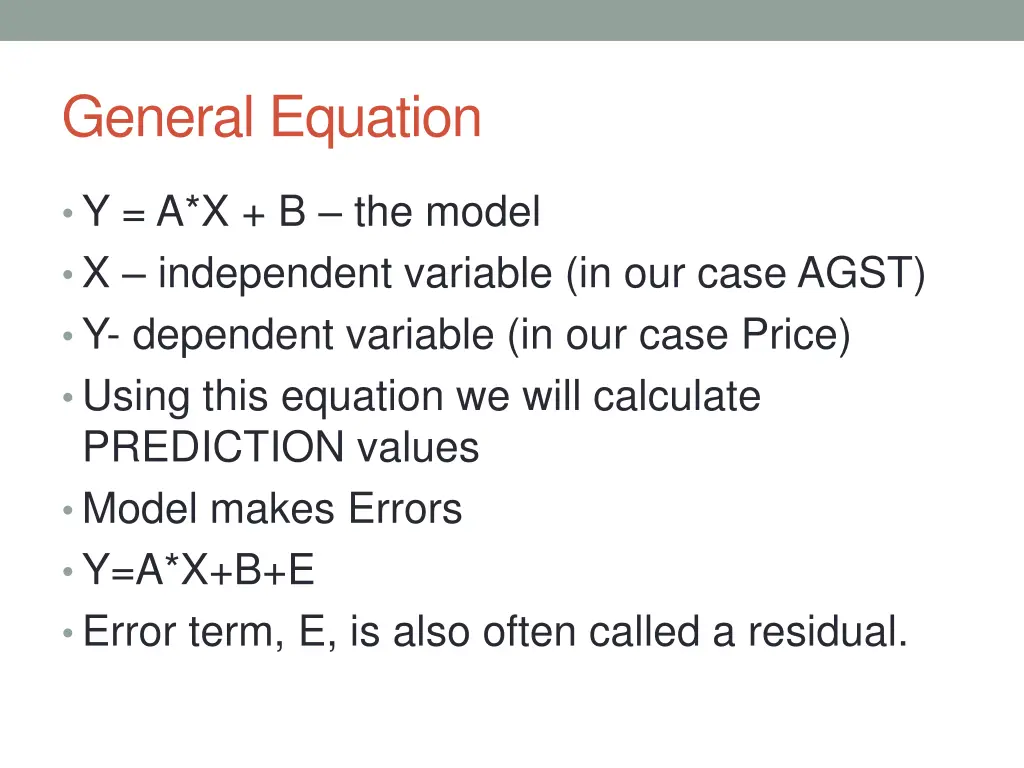 general equation