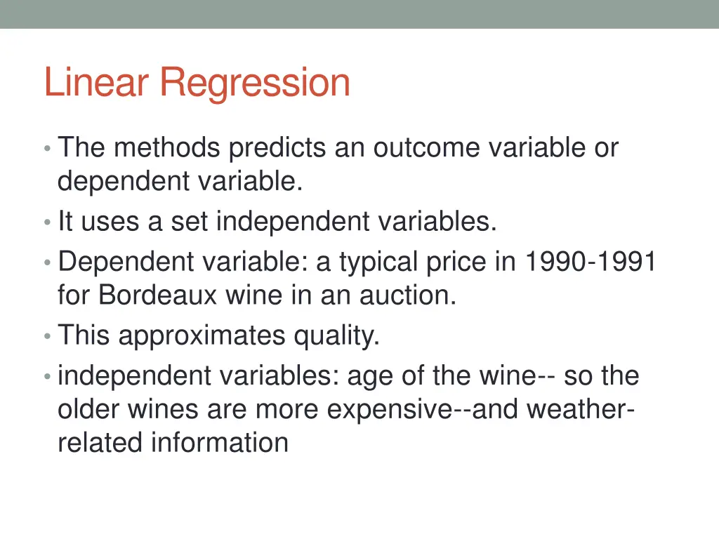 linear regression