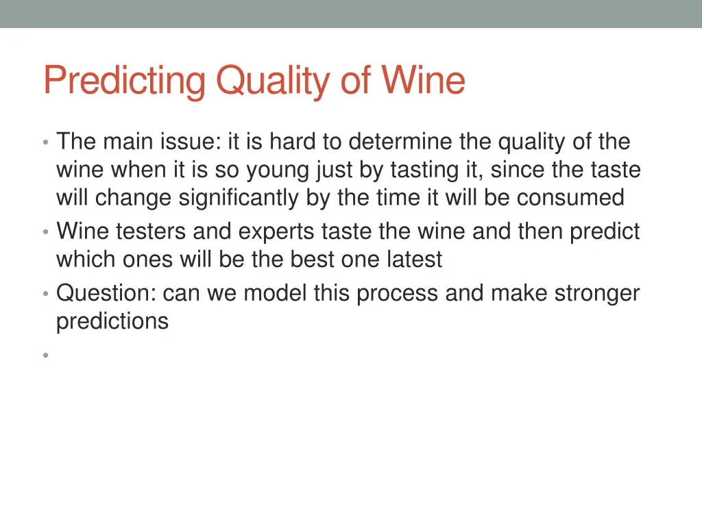 predicting quality of wine 1