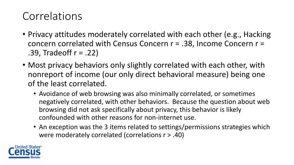 correlations