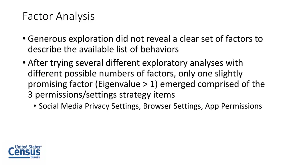 factor analysis