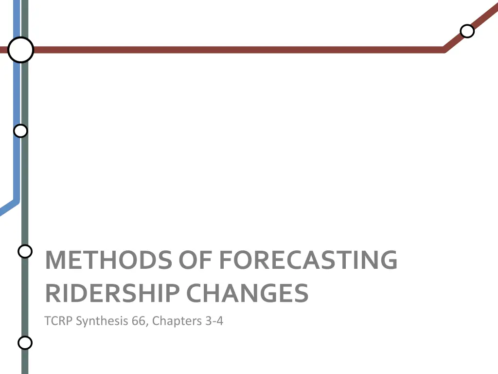 methods of forecasting ridership changes tcrp