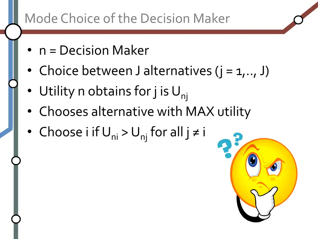 mode choice of the decision maker