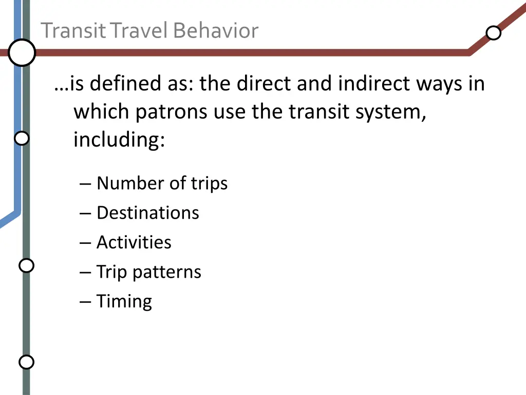 transit travel behavior