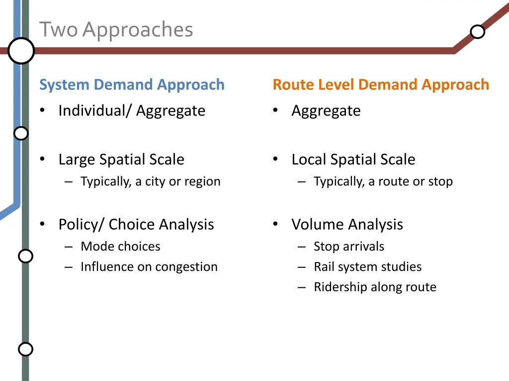 two approaches