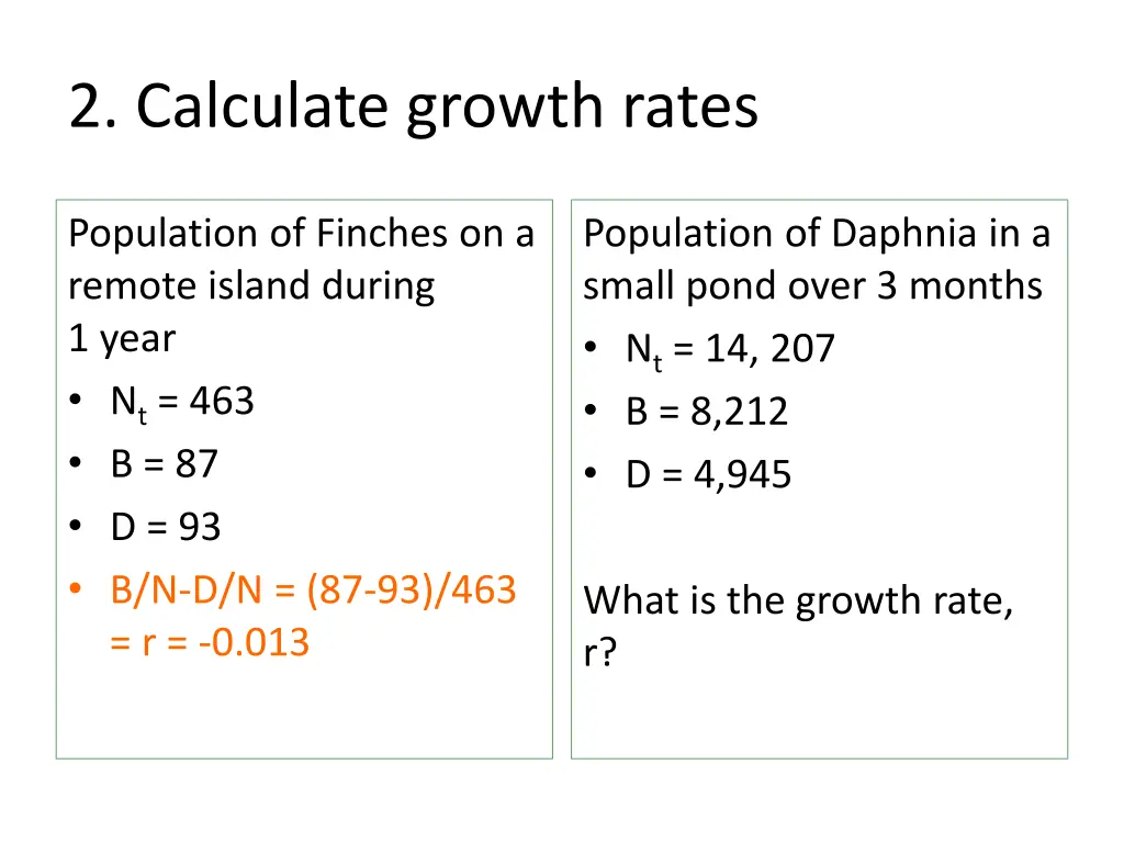 2 calculate growth rates