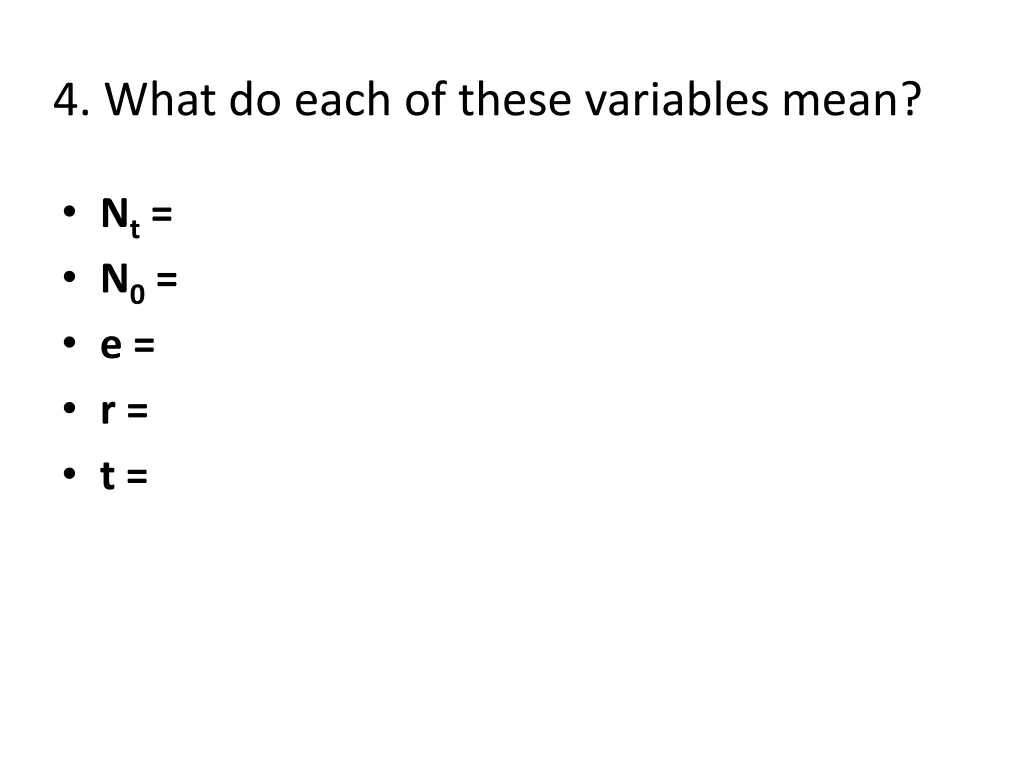 4 what do each of these variables mean