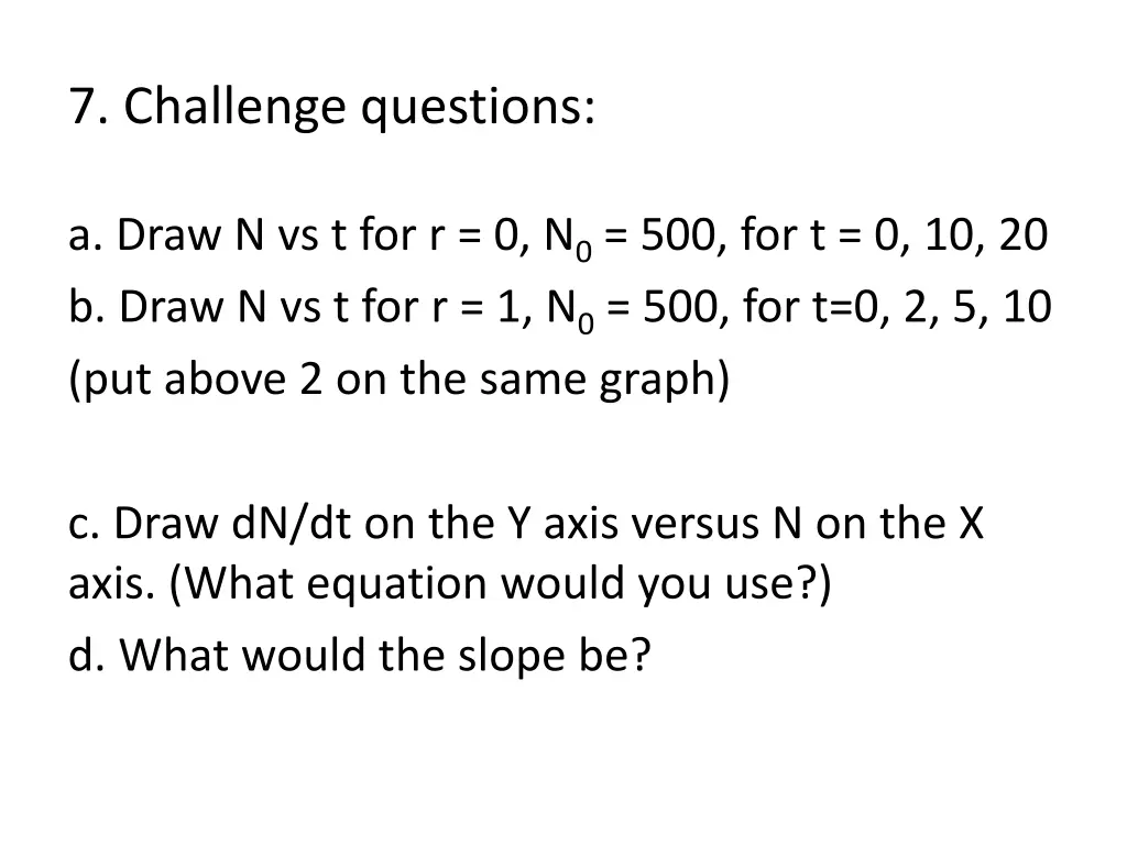 7 challenge questions