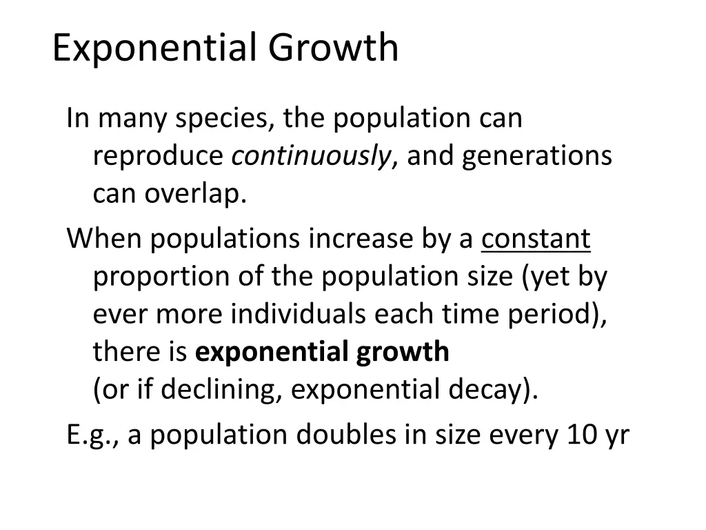 exponential growth