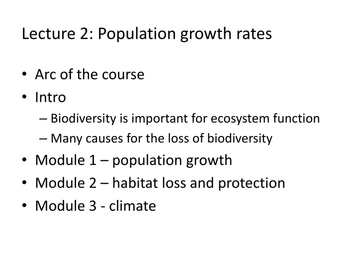 lecture 2 population growth rates