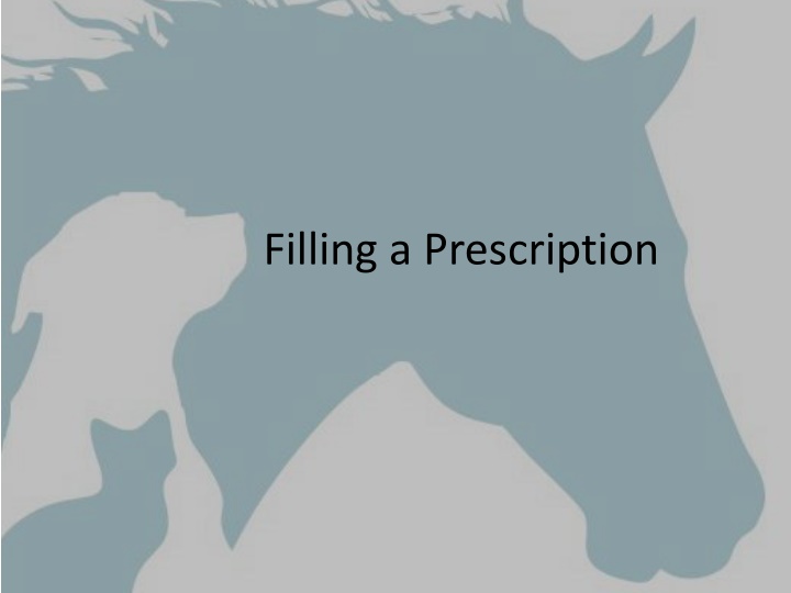 filling a prescription