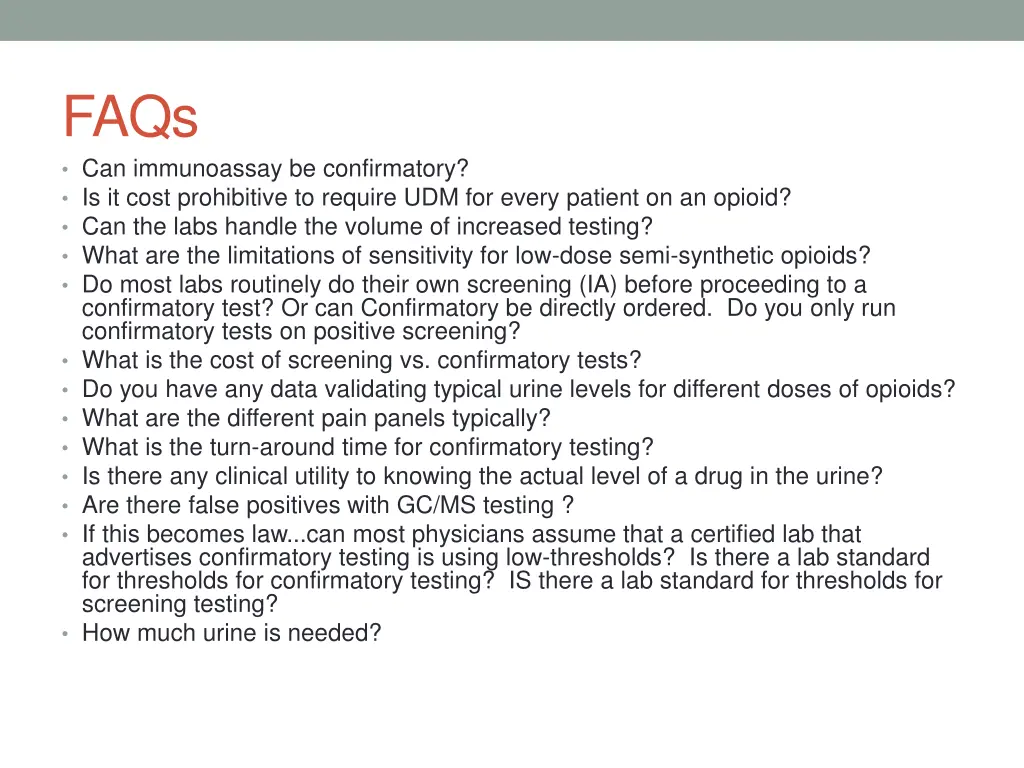 faqs can immunoassay be confirmatory is it cost