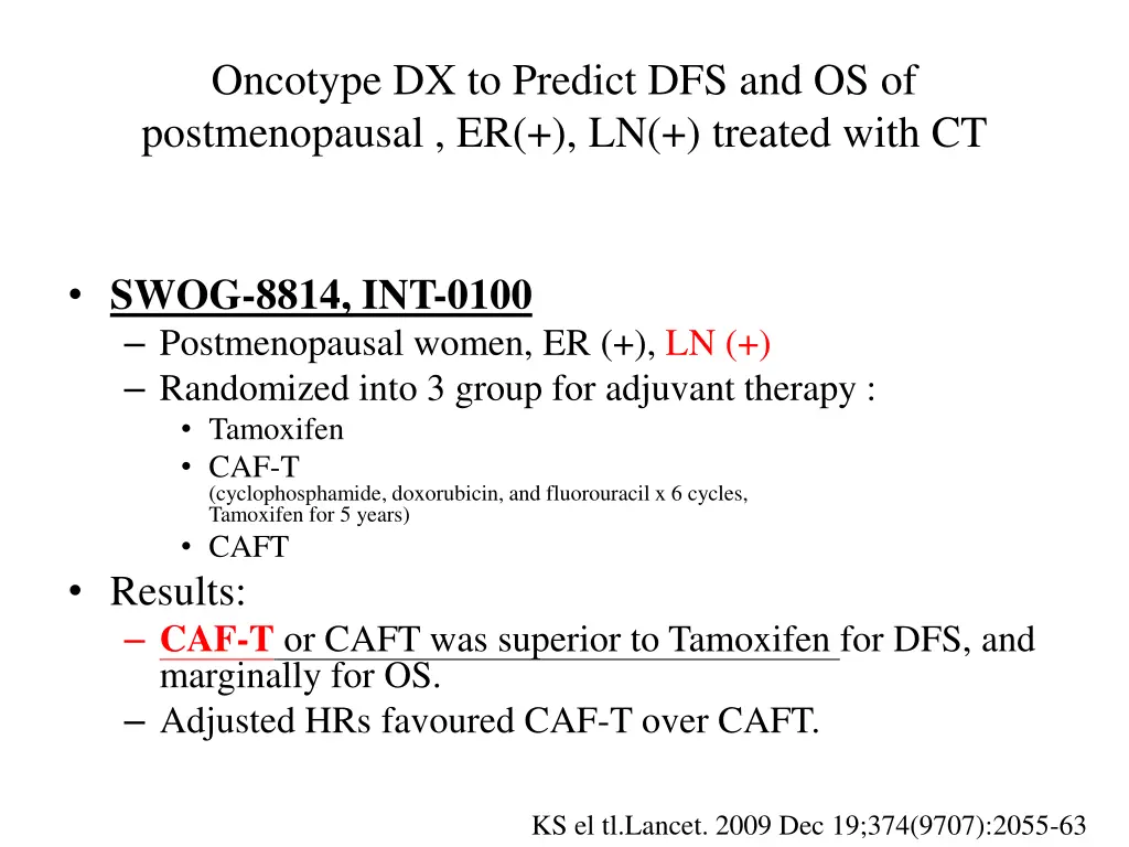 oncotype dx to predict