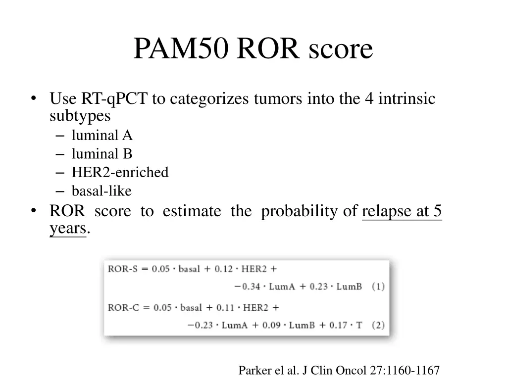 pam50 ror score 1