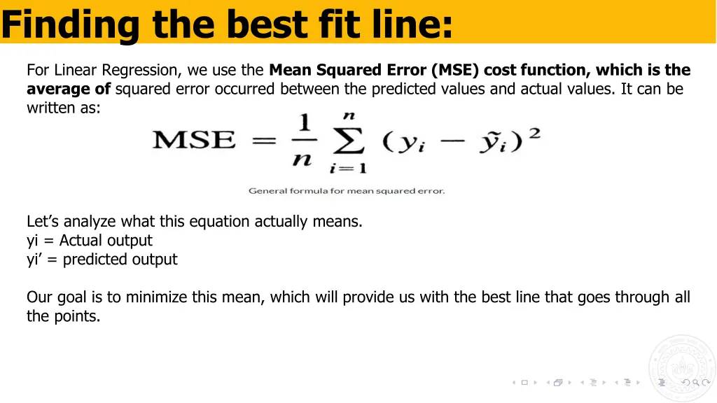 finding the best fit line 6