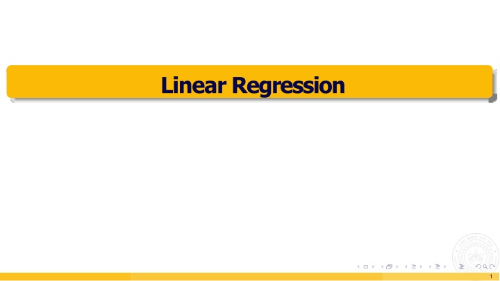 linear regression