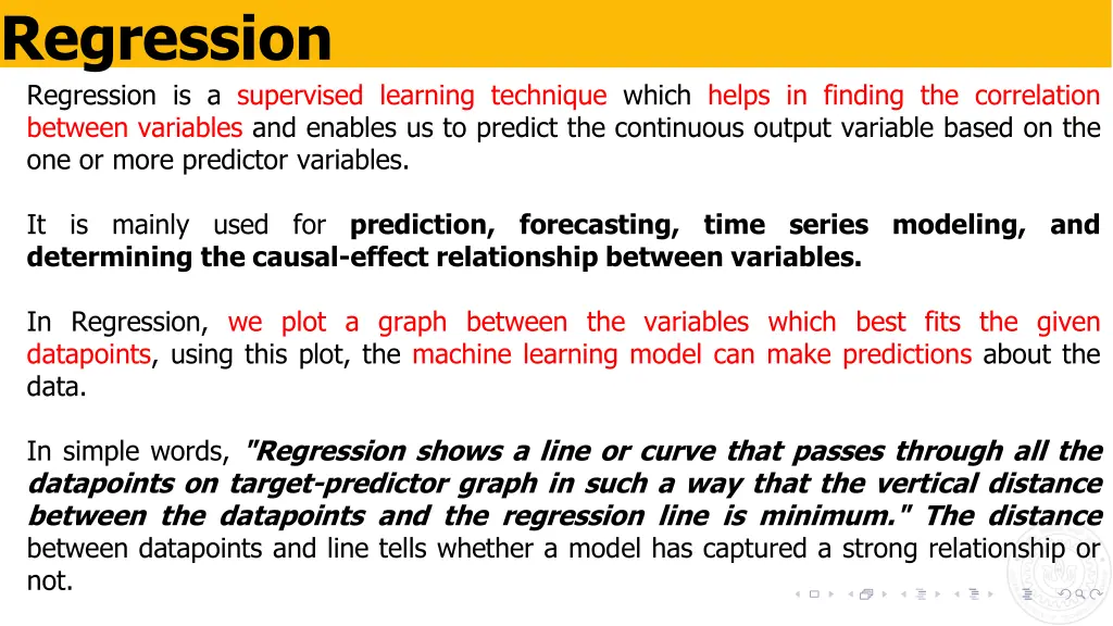 regression regression is a supervised learning