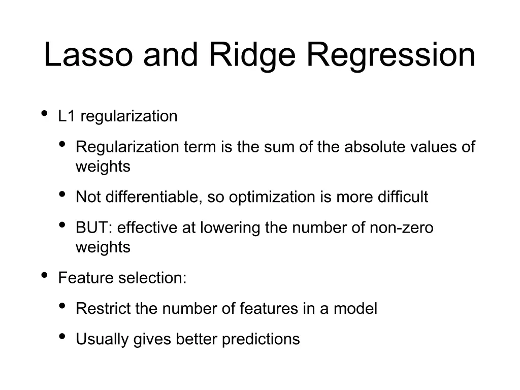 lasso and ridge regression 2